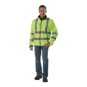 Kurtka robocza ostrzegawcza Softshell rozmiar L żółta