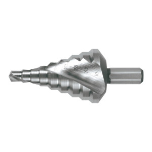 Wiertło stopniowe zakres wiercenia 6,5-32,5 mm HSS z rowkami spiralnymi