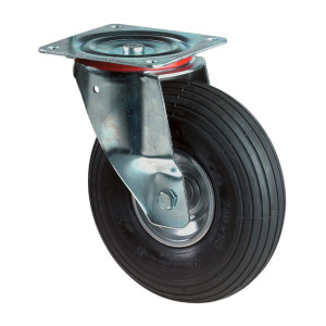 Koło pneumatyczne śred. koła. 200 mm nośność 75 kg kółko skrętne z płytką