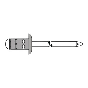 Nity zrywalne PolyGrip aluminium - stal 3.2x8 mm (100 sztuk)