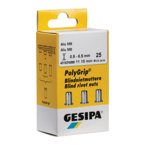Nitonakrętka wielozakresowa Polygrip M5 stal szlachetna (50 sztuk)