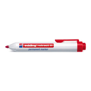 Marker permanentny retract 11 czerwony szer. kreski 1,5-3 mm