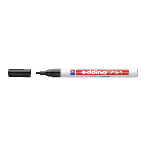 Marker lakierowy 751 czarny szer. kreski 1-2 mm