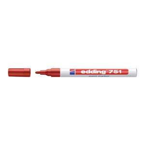 Marker lakierowy 751 czerwony szer. kreski 1-2 mm