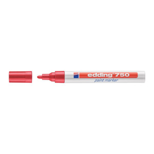 Marker lakierowy 750 czerwony szer. kreski 2-4 mm końcówka okrągła
