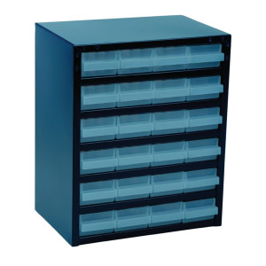 Magazynek na drobne cz. z blachy stal. 24 szuflady szer.357 x gł.255 x wys.435mm