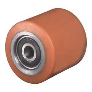 Kółko widełkowe dł. piasty PUR 61,6 mm sz. koła 62 mm śred. koła 75 mm