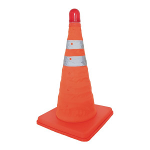 Pachołek składany z oświetleniem ostrzegawczym LED