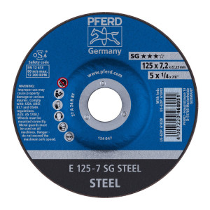 Ściernica tarczowa do zdzierania E 125-7 SG STEEL