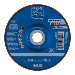 Ściernica tarczowa do zdzierania E 150-7 SG INOX