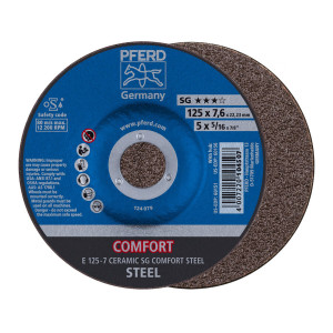 Ściernica tarczowa do zdzierania E 125-7 CERAMIC SG COMFORT STEEL