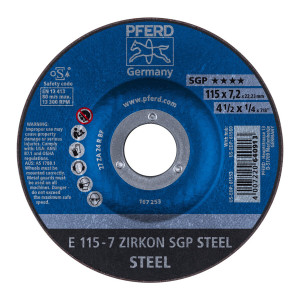 Ściernica tarczowa do zdzierania E 115-7 ZIRKON SGP STEEL