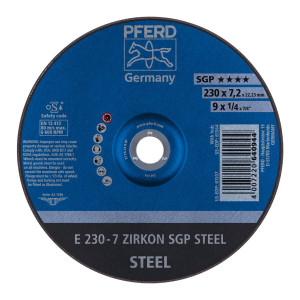 Ściernica tarczowa do zdzierania E 230-7 ZIRKON SGP STEEL