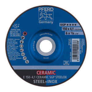Ściernica tarczowa do zdzierania E 150-4,1 CERAMIC SGP STEELOX