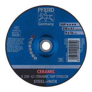 Ściernica tarczowa do zdzierania E 230-4,1 CERAMIC SGP STEELOX