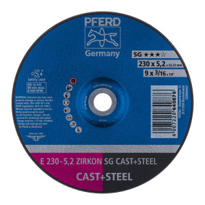 Ściernica tarczowa do zdzierania E 230-5,2 ZIRKON SG CAST+STEEL