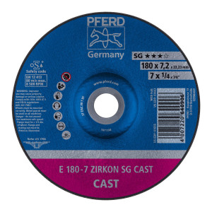 Ściernica tarczowa do zdzierania E 180-7 ZIRKON SG CAST