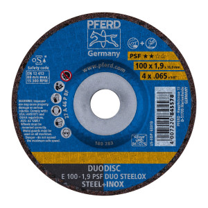 Ściernica tarczowa do cięcia E 100-1,9 PSF DUO STEELOX/16,0
