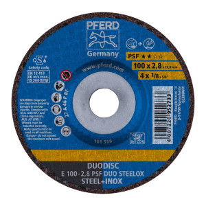 Ściernica tarczowa do cięcia E 100-2,8 PSF DUO STEELOX/16,0