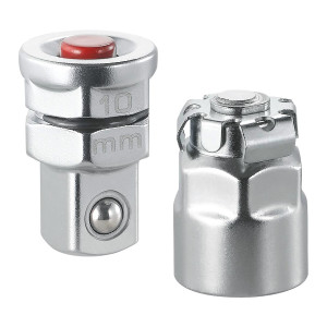 Zestaw 2 łączników do kluczy 10 mm i zabieraka 1/4"