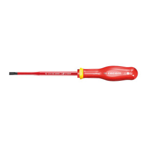 Wkrętak izolowany 1000V z ekstra cienkim grotem do śrub z rowkiem 6.5x150 mm