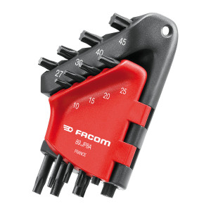 Zestaw 6 kluczy trzpieniowych zagiętych Torx 10-40 w etui