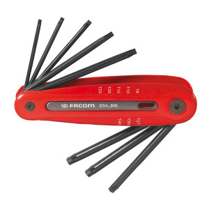 Zestaw 8 kluczy trzpieniowych Torx w oprawce T8-40
