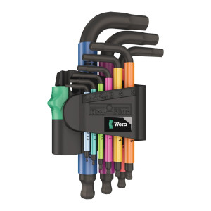 Zestaw 9 kluczy trzpieniowych 950/9 Hex-Plus Multicolour 2 950/9 SW 1,5 - 10 mm Wera