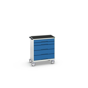 Mobilna szafa verso z 5 szufladami i krawędzią zabezpieczającą 800x550x965 mm