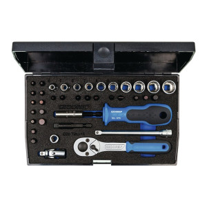 Zestaw 40 narzędzi nasadowych 1/4", 4-13 mm