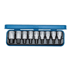 Zestaw 9 kluczy nasadowych 1/2" trzpieniowych calowych 3/16"-5/8"