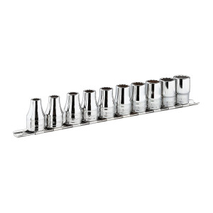 Zestaw 7 kluczy nasadowych 12-kątnych 1/2" calowych na szynie 3/8-21/32