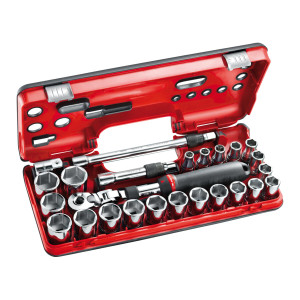 Zestaw 25 nasadek 1/2" 6-kątnych 8-32 mm SXL.DBOX3
