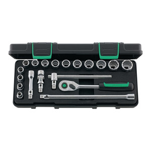 Zestaw 19 kluczy nasadowych 45/14/5i QR 3/8"