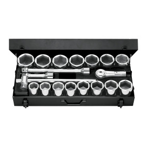 Zestaw 15 kluczy nasadowych 1", 42-82 mm