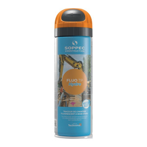 Spray do znakowania placów budowy Fluo TP Hydro pomarańczowo neonowy 500ml Soppec