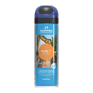 Spray do znakowania placów budowy Fluo TP Hydro niebieski neonowy 500ml Soppec