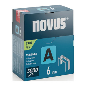 Zszywki z cienkiego drutu typu A 53, szer. 11,3mm, dł. 6mm, 5000 szt. Novus