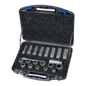 Zestaw nasadek udarowych 720 KLS 21 OL 21 szt 1/2″ krótkie i długie, 6-kątne ASW