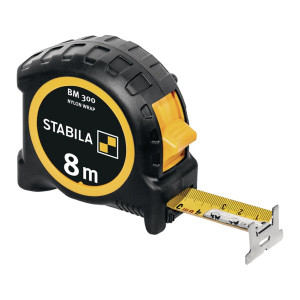 Miara kieszonkowa BM 300 długość 8 m szerokość 27 mm mm/mm EG II PC-ABS / TPE EASY-CLIP STABILA