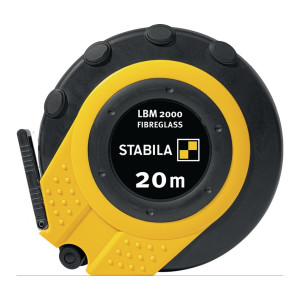Taśma miernicza w obudowie kapsułowej LBM 2000 FIBERGLASS 20 m szerokość taśmy 13 mm cm z włókna szklanego EG III PC-ABS / TPE STABILA