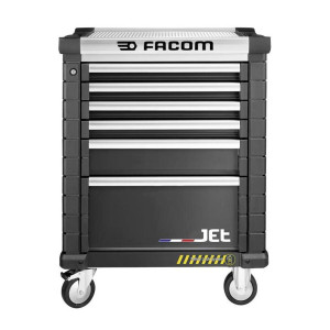 Wózek JET.6NM3AS, 6 szuflad, 3 moduły na szufladę, SAFETY LOCK SYSTEM, czarny Facom