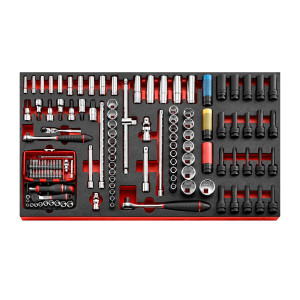 Moduł nasadek i grzechotek 1/4", 3/8", 1/2" (125 szt.), wkładka piankowa MODM.XL1 Facom
