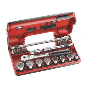 Zestaw nasadkowy z grzechotką 3/8" 8 - 22 mm detection box JL.DBOX501 FACOM