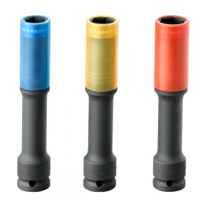 Zestaw długich wzmocnionych nasadek udarowych 1/2", 17 - 21 mm NSI.3EL FACOM