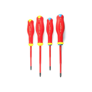 4 x wkrętak izolowany z cienkim grotem PROTWIST borneo 1000v ph1 - ph2, pz1 - pz2 ATB.J4TVEPB FACOM