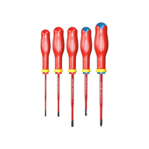 Zestaw 5 wkrętaków izolowanych PROTWIST TVE 1000v 3,5 - 5,5 mm i pz1 - pz2 ATD.J5TVEPB FACOM