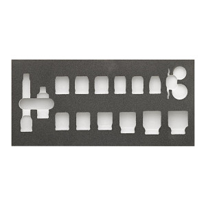 Moduł piankowy 1/3 2017 na udarowe końcówki wymienne klucza nasadowego 1/2", pusty ASW