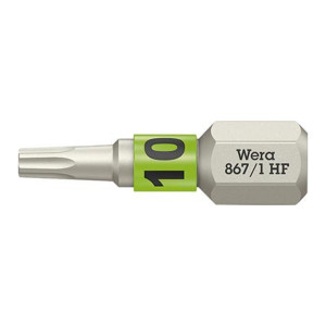 Bity 867/1 TORX® HF ciągliwo-twardy T10x25 mm z funkcją przytrzymywania Wera