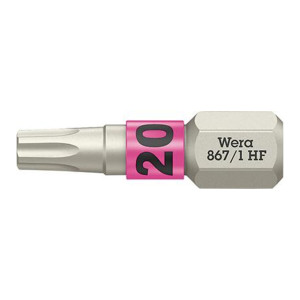 Bity 867/1 TORX® HF ciągliwo-twardy, T20x25 mm z funkcją przytrzymywania Wera